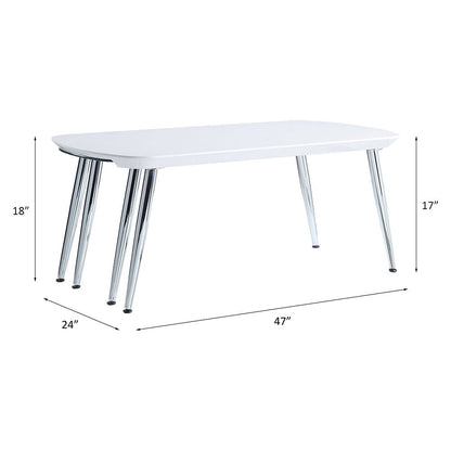 Patina - Coffee Table - White & Chrome