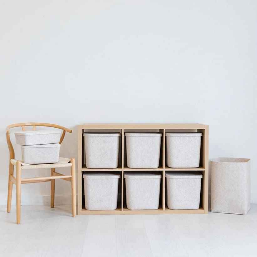 The Sculpted Bin - Original with Lid | Set of 3