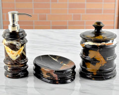 Michelangelo Marble 3-Piece Bathroom Accessory Set