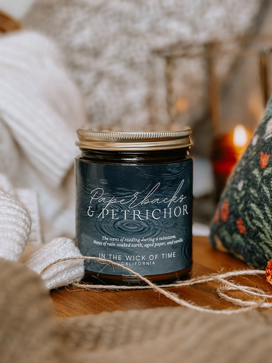 Paperbacks & Petrichor Candle