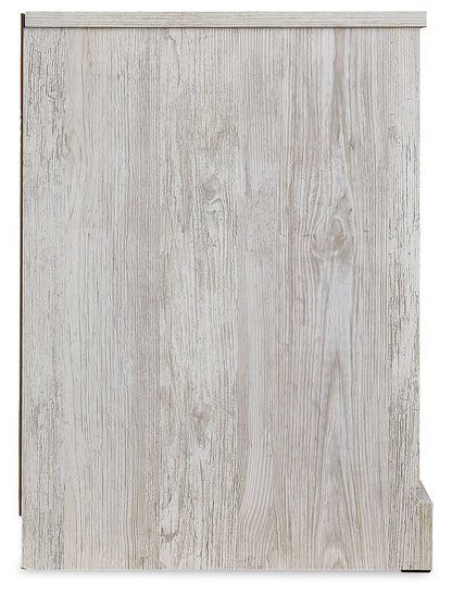 Paxberry - One Drawer Night Stand - Open Cubby - Whitewash