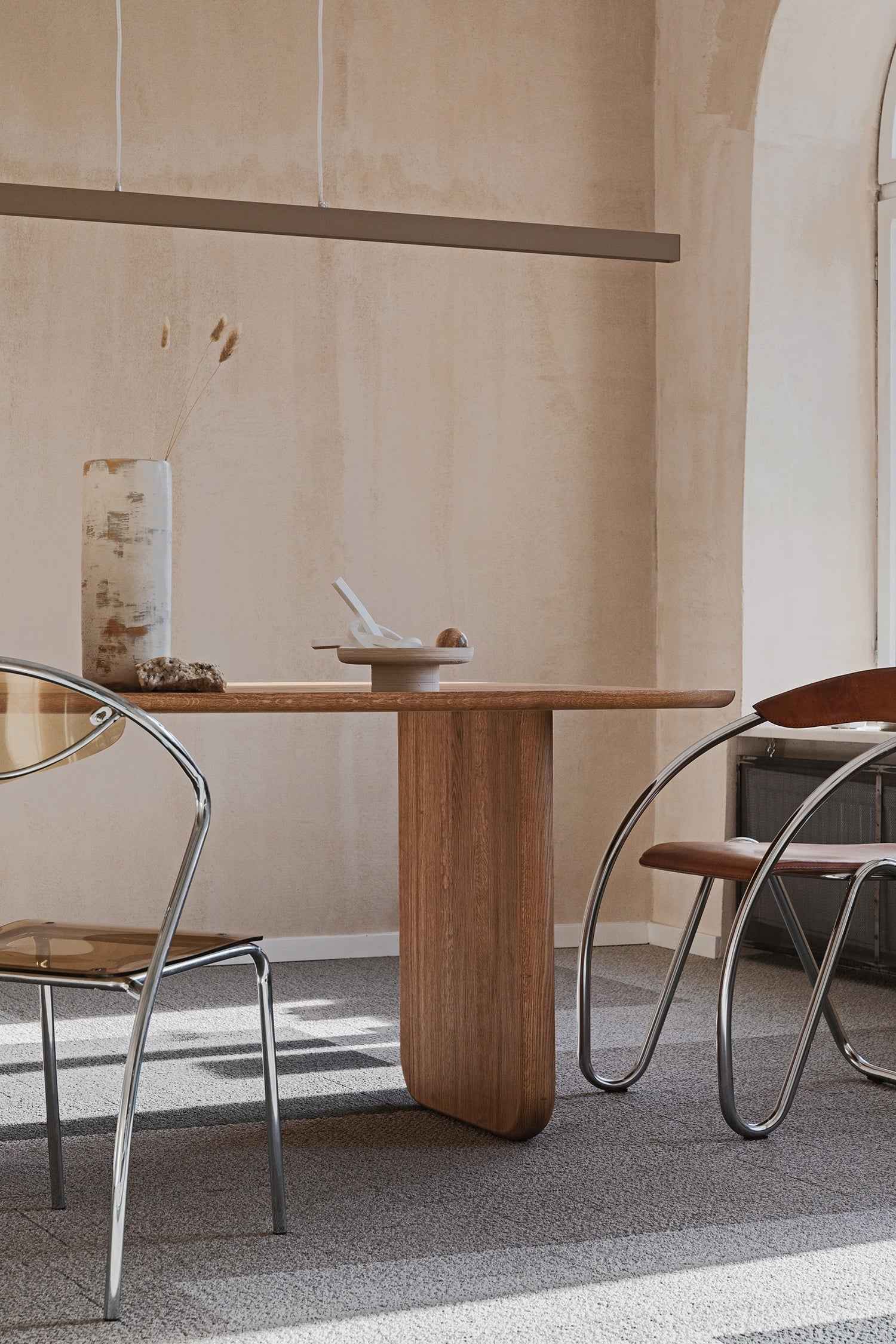 Oval Solid Wood Dining Table