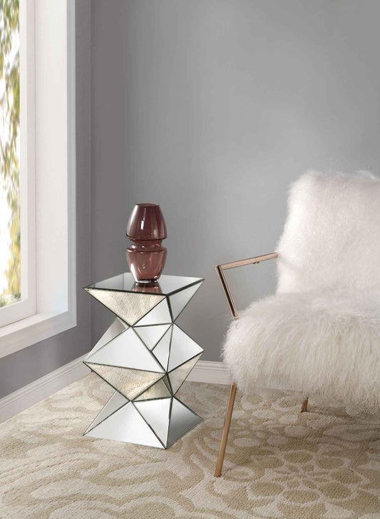 Dominic - 20"H Pedestal Stand - Mirrored