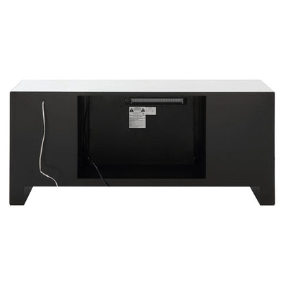 Noralie - 28" TV Stand With Fireplace & LED - Mirrored & Faux Diamonds