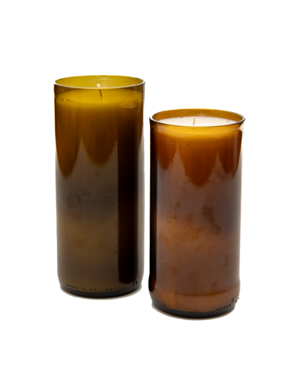 Midnight Fig Reclaimed Amber Bottle Candle - PoshaBella