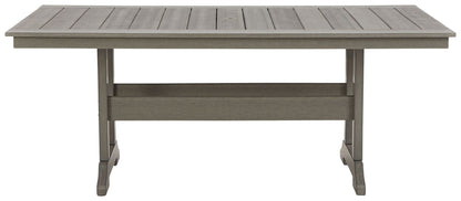 Visola - RECT Dining Table w/Umb OPT - Gray