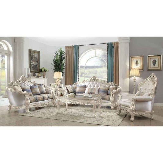 Gorsedd - Chair With Pillow - Fabric & Golden Ivory