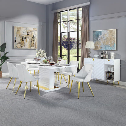 Gaines - Side Chair (Set of 2) - White Synthetic Leather
