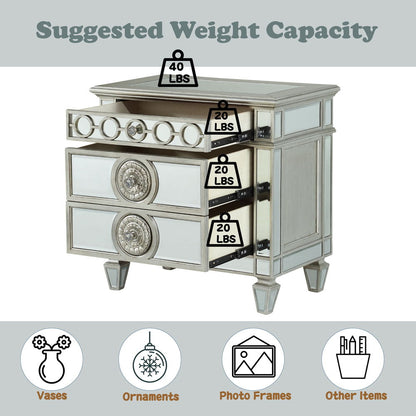 Varian - Nightstand - Mirrored