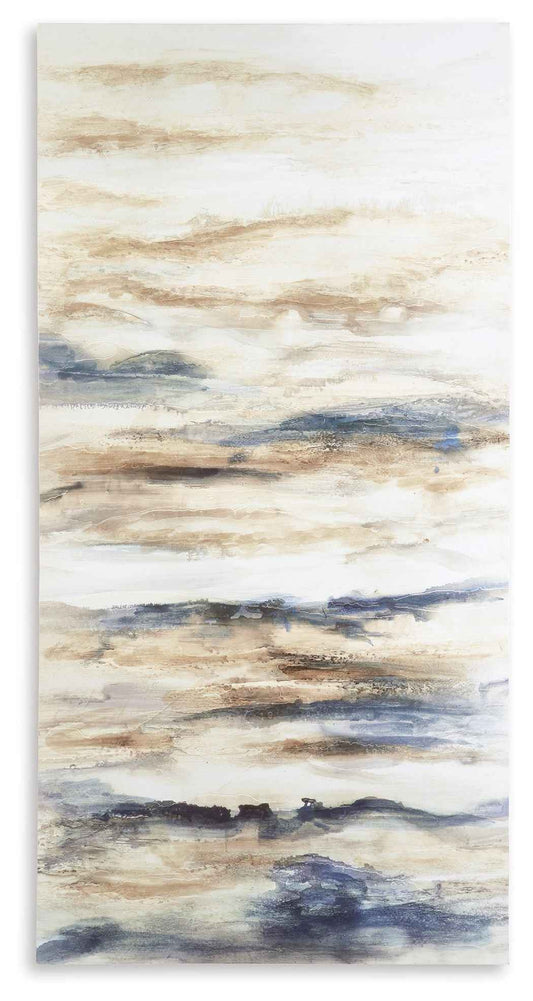 Joely - Wall Art - Blue / Tan