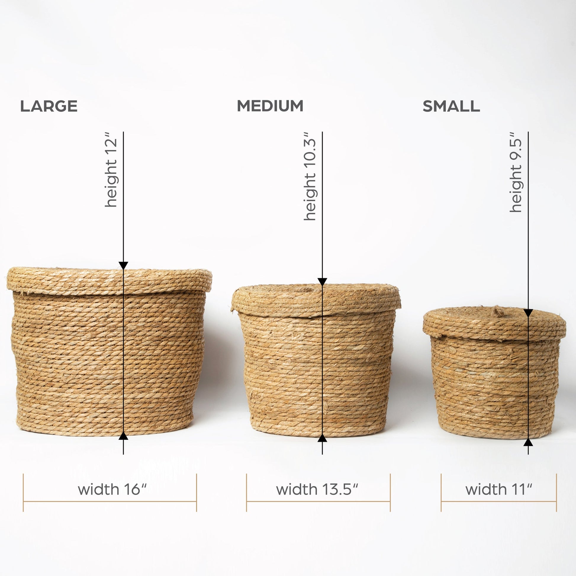 830 - Seagrass Basket with lid - PoshaBella