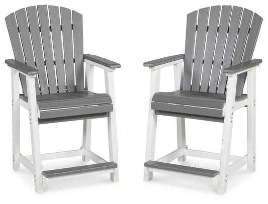 Transville - Barstool (Set of 2) - Gray / White