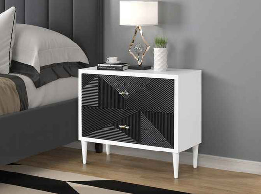 Dubni - Accent Table - White & Black