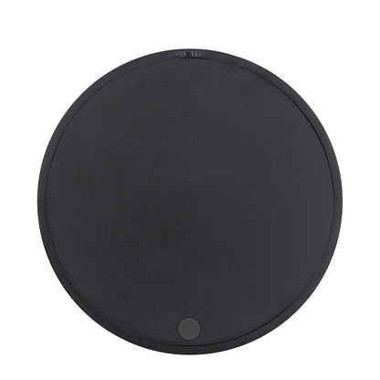 Circle Wall Mirror With Wooden Frame for Living Room