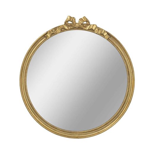 30' x 32.1' Round Decorative Wood Frame Wall Mirror
