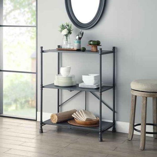 Cordelia - Console Table - Sandy Black, Dark Bronze Hand-Brushed