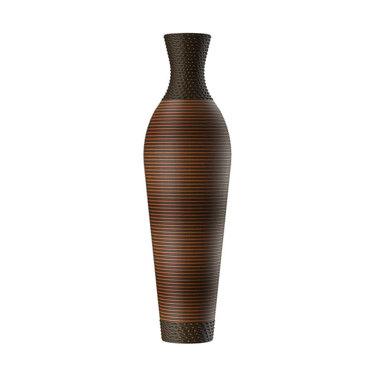 Tall Standing Designer Floor Vases With Elegant 2 Tone Finishes Ideal For Decorating Living Rooms, Bedrooms, Entryways Perfect For Decorating Your Home - Black / Gray