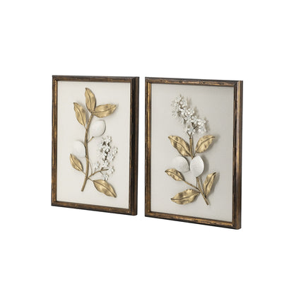 Set of 2 Distressed Brown Frame Decorative Accessories