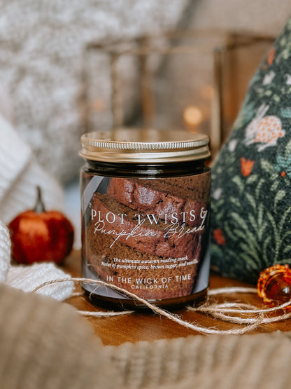 Plot Twists & Pumpkin Bread Candle - PoshaBella