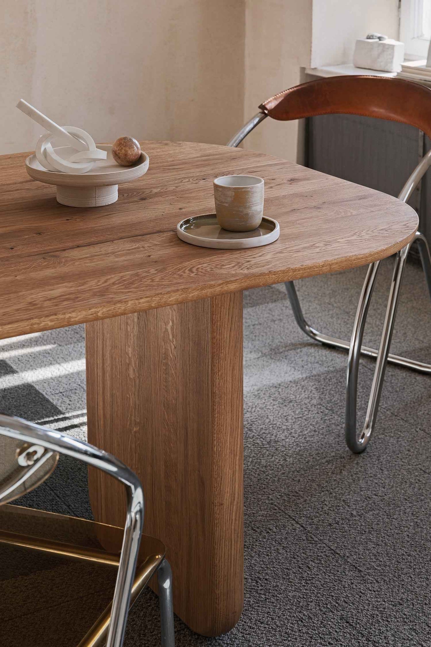 Oval Solid Wood Dining Table