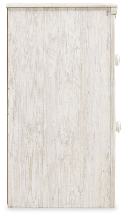 Paxberry - Two Drawer Night Stand - Whitewash