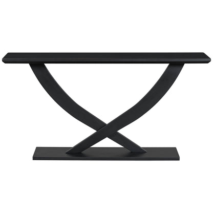 Console Table With Cross Leg Base and Reinforced Support Plate