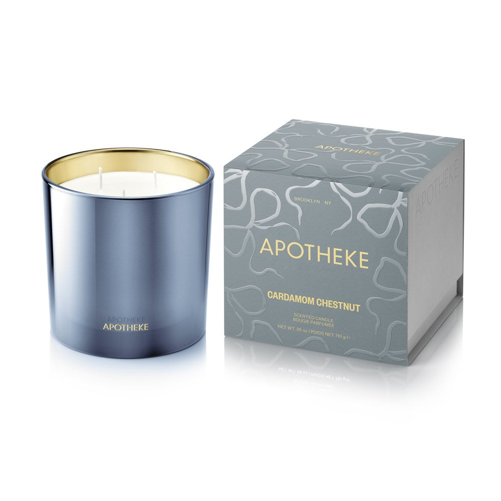 Cardamom Chestnut 3-Wick Candle - PoshaBella