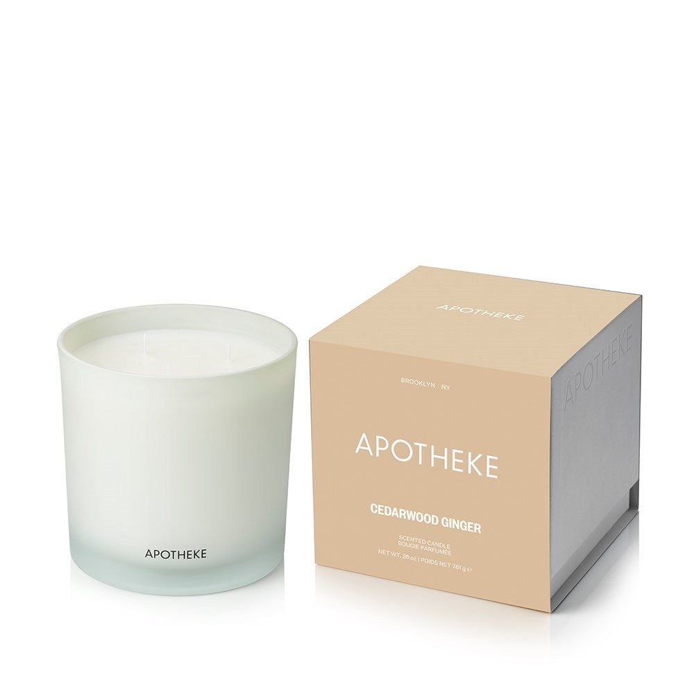 Cedarwood Ginger 3-Wick Candle - PoshaBella