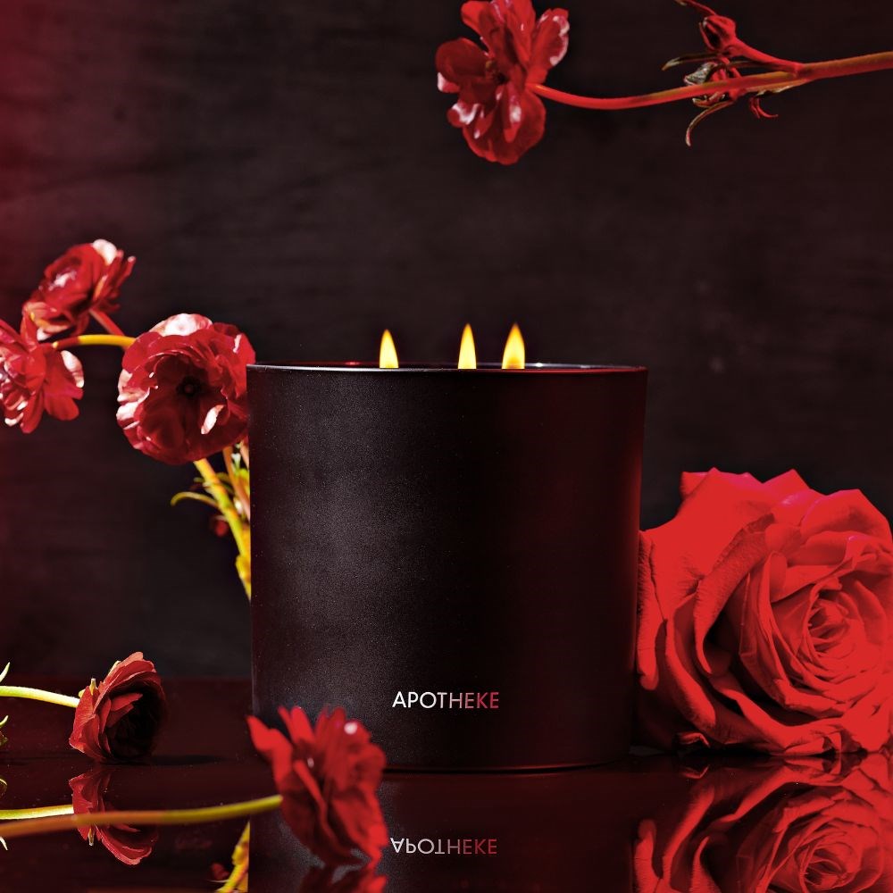 Charcoal Rouge 3-Wick Candle - PoshaBella