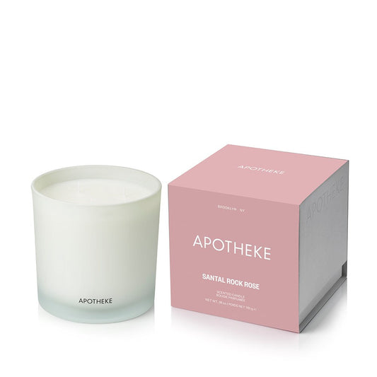 Santal Rock Rose 3-Wick Candle - PoshaBella