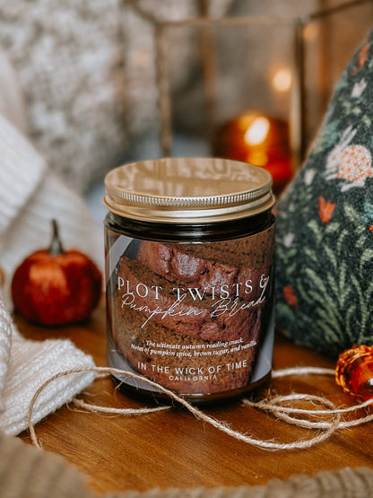 Plot Twists & Pumpkin Bread Candle - PoshaBella