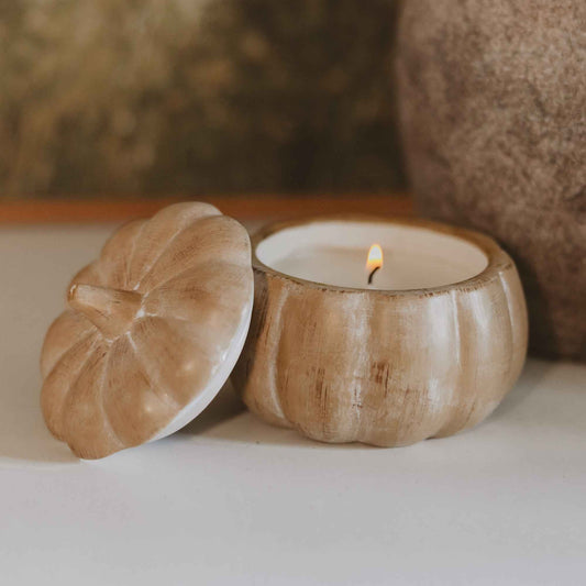 Pumpkin Spice Soy Candle - Ceramic Pumpkin Jar - 8 oz
