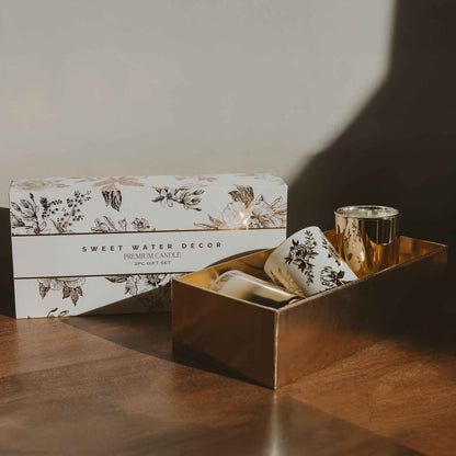 Candle Gift Box Set (Salt and Sea, Island Air, Palo Santo Patchouli)
