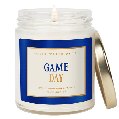 Game Day Blue Soy Candle - Clear Jar - 9 oz