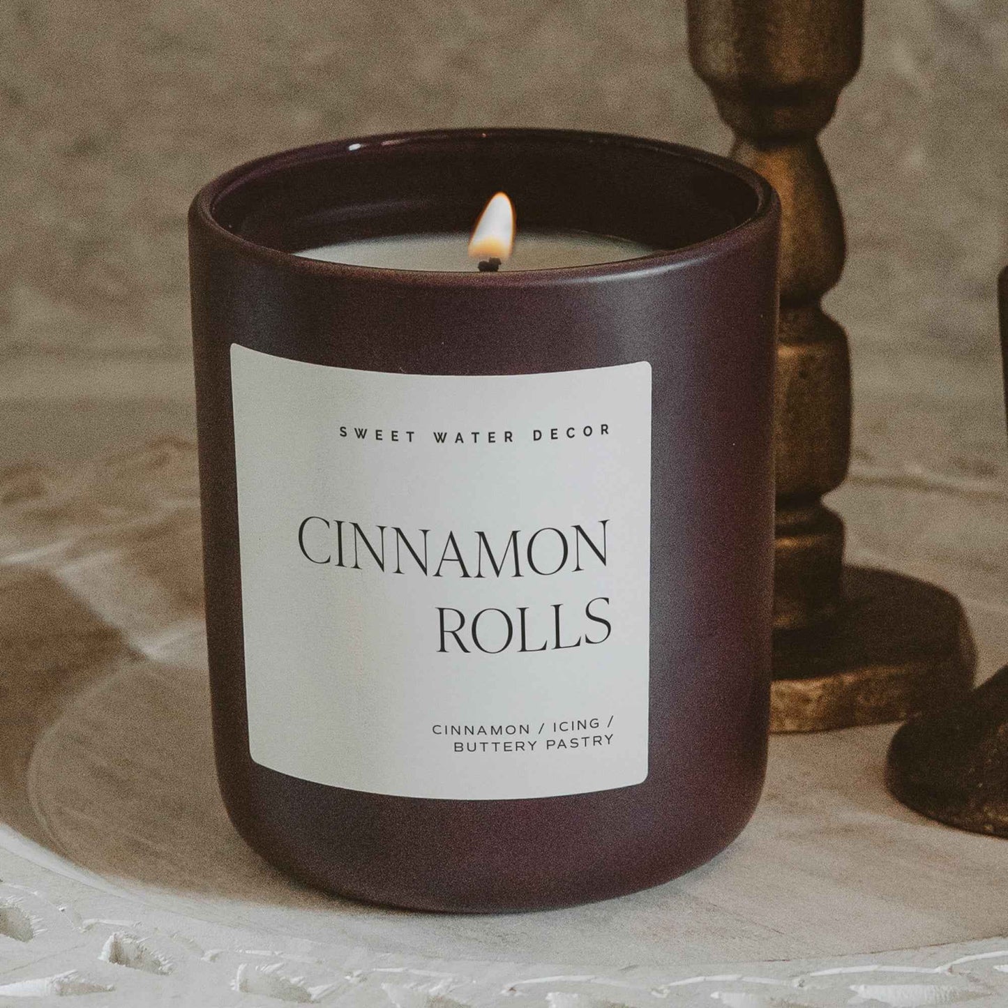 Cinnamon Rolls Soy Candle - Brown Matte Jar - 15 oz