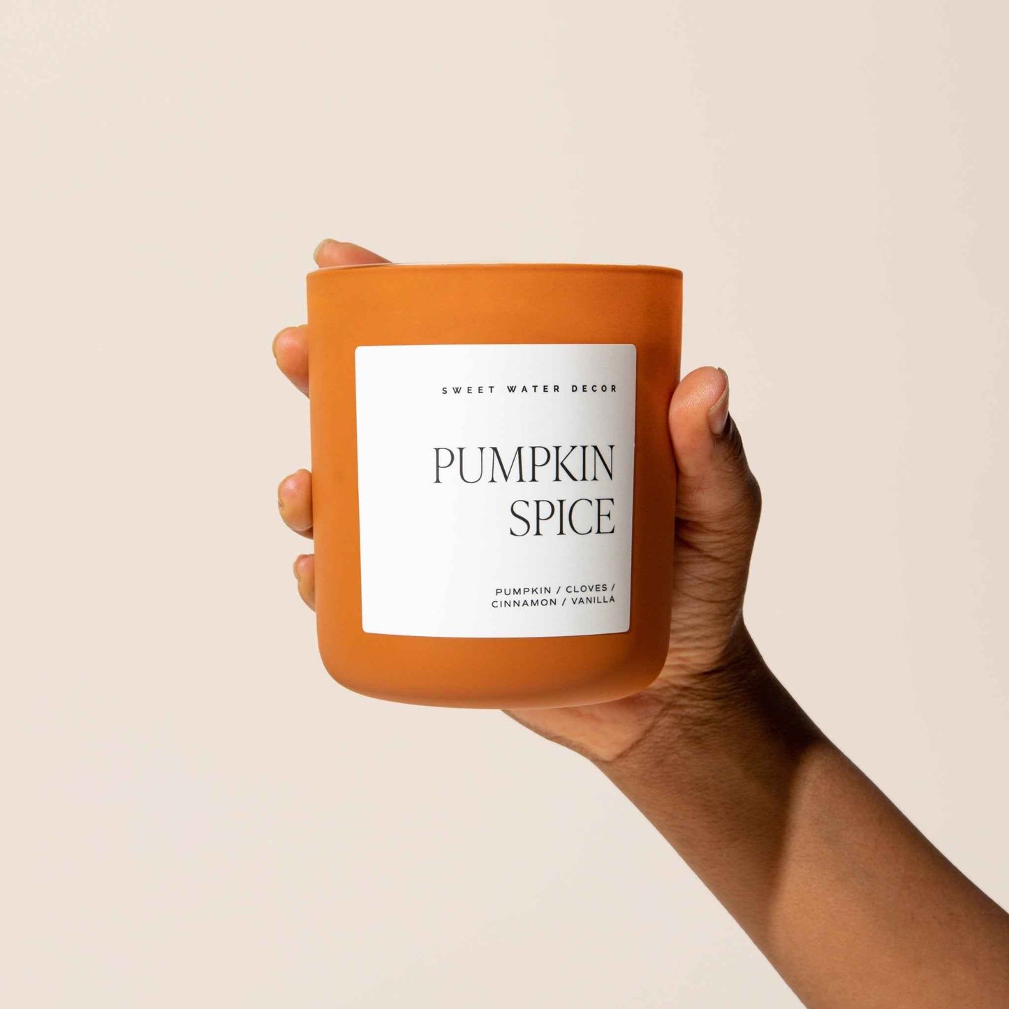 Pumpkin Spice Soy Candle - Orange Matte Jar - 15 oz