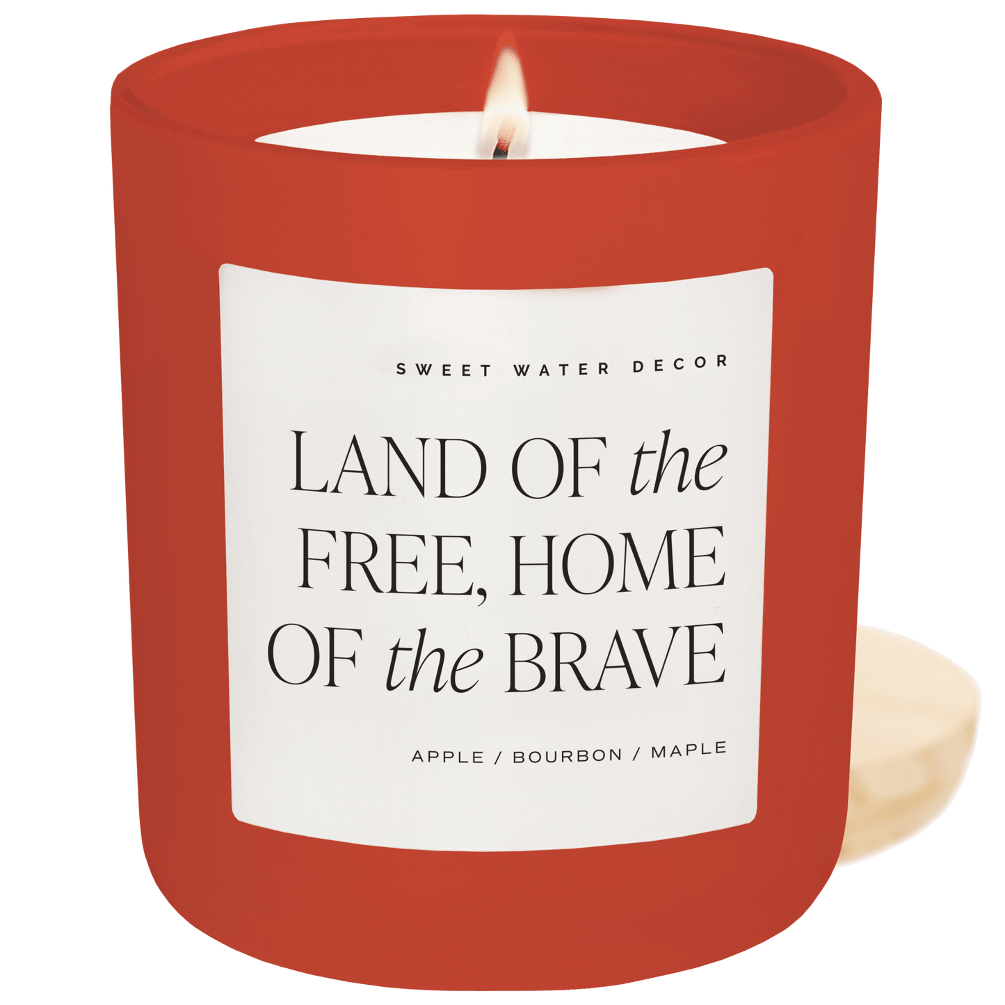 Land of the Free Home of the Brave Soy Candle - Red Matte Jar - 15 oz (Sunday Brunch)