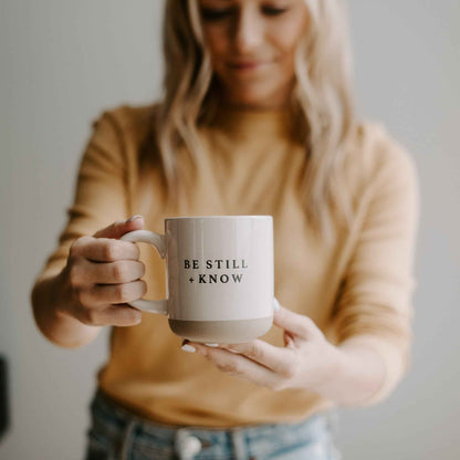 Be Still and Know 14 oz Stoneware Coffee Mug