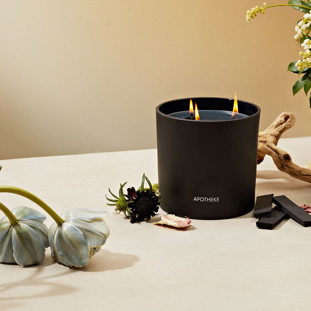 Charcoal 3-Wick Candle - PoshaBella