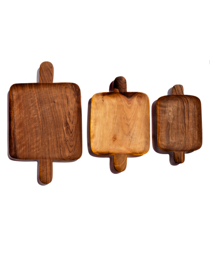 Walnut Double Handed Tray