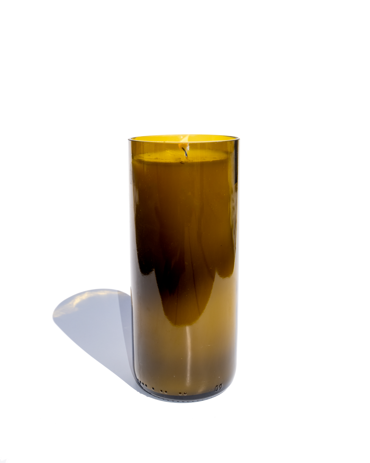 Persian Jasmine Reclaimed Green Bottle Candle - PoshaBella