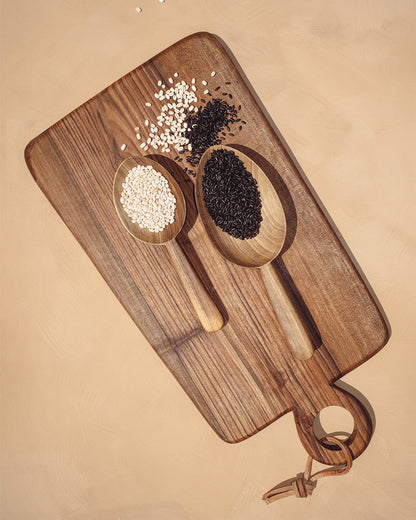 Walnut Scoop Spoon - Set of 2 - PoshaBella