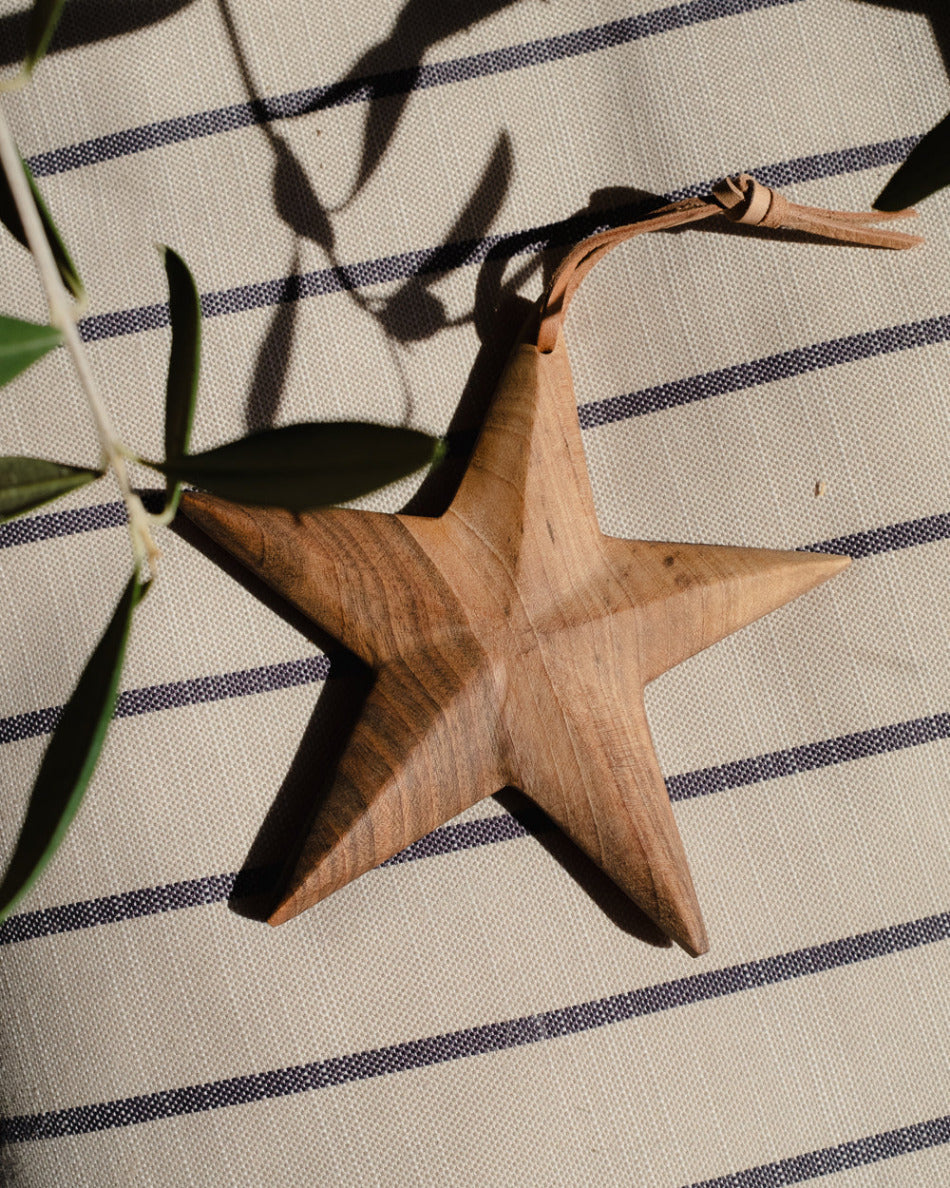 Walnut Star Ornament - PoshaBella