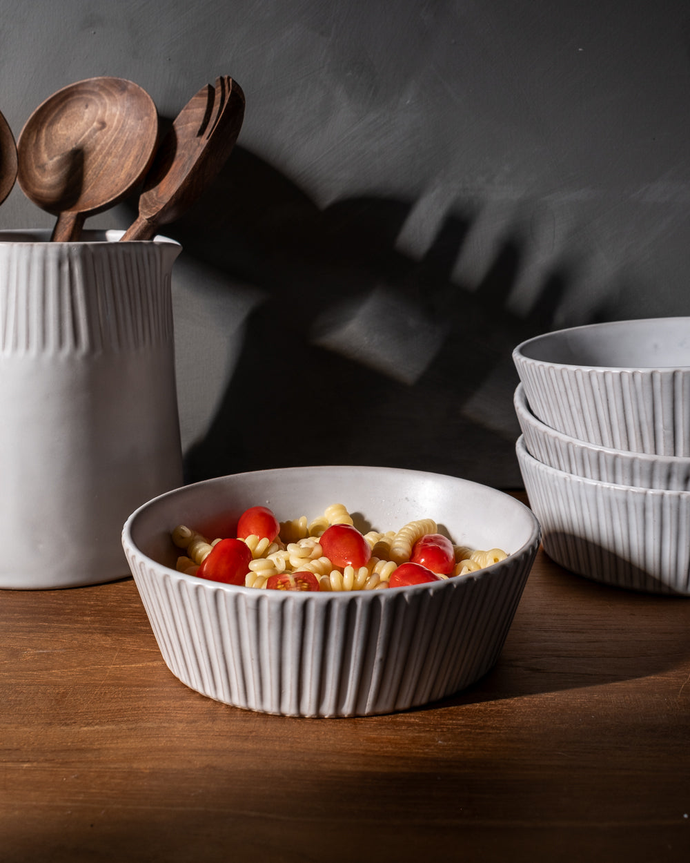 Cloud Lines Pasta Bowl - Set of 4 - PoshaBella