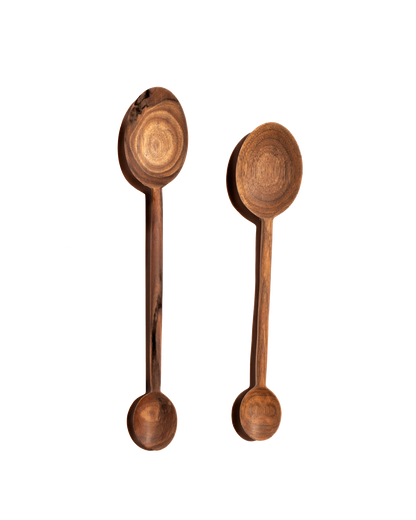 Walnut Double Spoon - PoshaBella