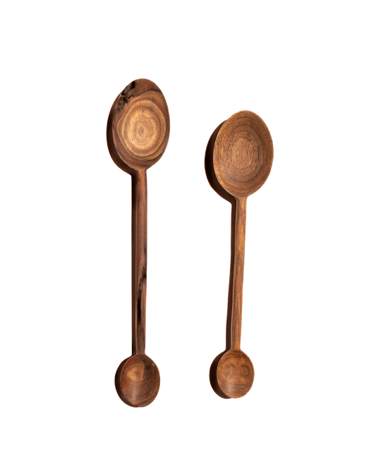 Walnut Double Spoon - PoshaBella