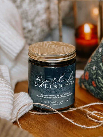 Paperbacks & Petrichor Candle