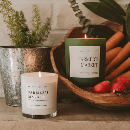 Farmer's Market Soy Candle - White Jar - 11 oz