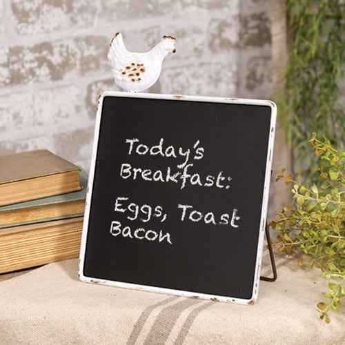 Rustic Chicken Chalkboard Stand
