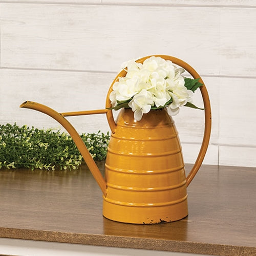 Distressed Metal Beehive Watering Can for Rustic Decor